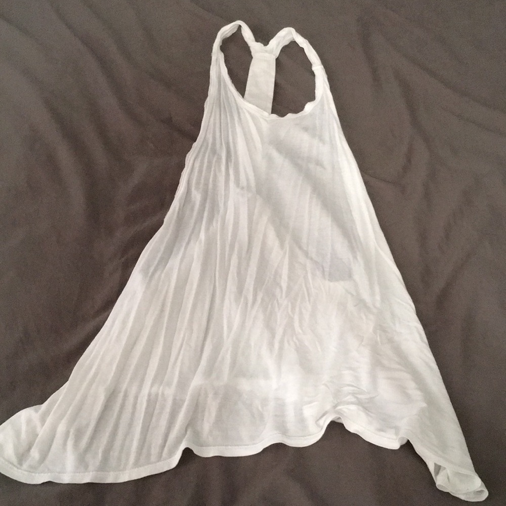 American Eagle white gemstone strap tank top